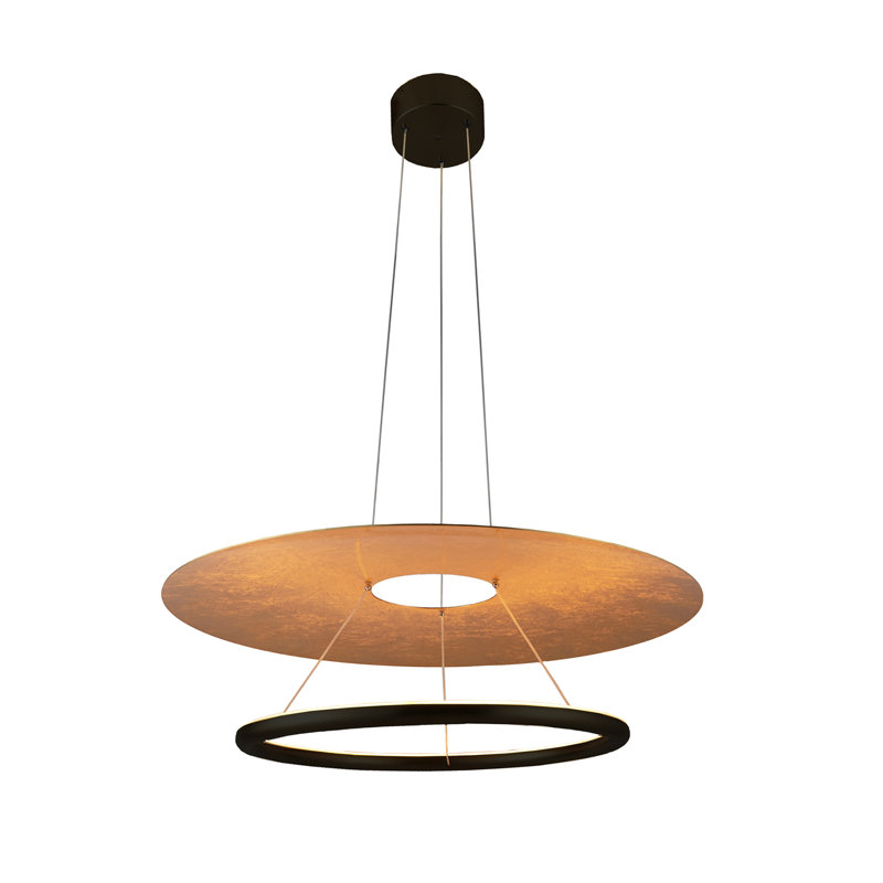 Noelani 1 - Light LED Unique/Statement Pendant, Gold, Matte Black