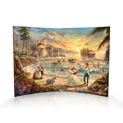 Imprimé acrylique incurvé Disney (Little Mermaid Celebration Of Love)