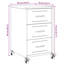 Aneyah 36cm W Steel Bedside Table-447055220