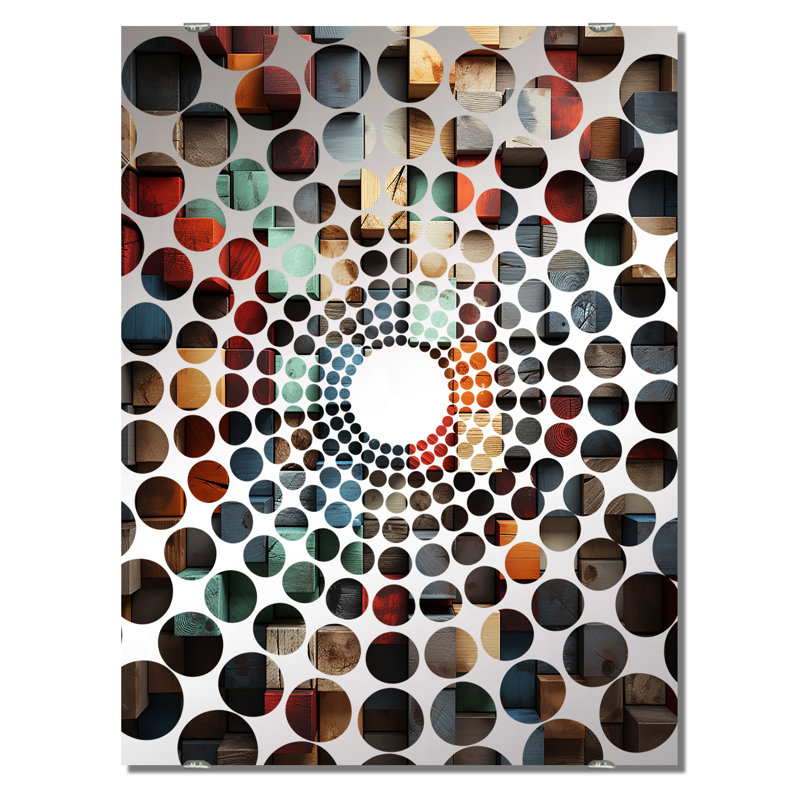 Brazzell - Miroirs muraux décoratifs cubisme abstrait, 40 po x 30 po