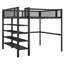Lit mezzanine en métal avec tablettes à 4 niveaux et rangement-928713975-928713977