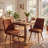 Modern Chenille Fabric Upholstered Dining Chairs Armless Side Chairs with Color-Matched Metal Frame For Kitchen Dining Room-1088891422