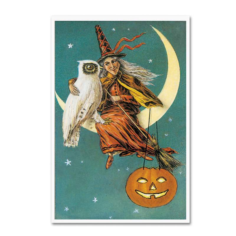 « plie hibou », affiche rétro sur toile tendue, H 19 po x l 12 po