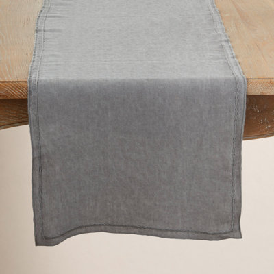 Aneta Stonewashed Overlock Edge Table Runner