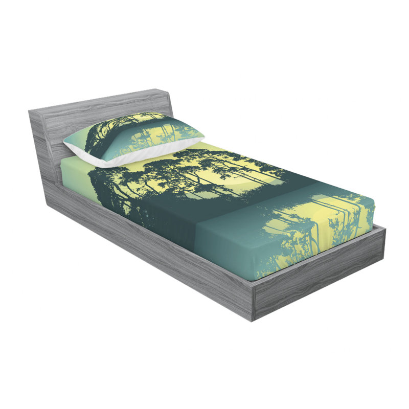 Microfiber Sheet Set, Twin Sheet Set with 1 Pillowcase