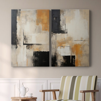 ABSTRACT Series CCCCL-Toile tendue avec châssis de qualité supérieure, prête à être accrochée