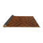 Tapis décoratif multicolore à motif abstrait-115127004