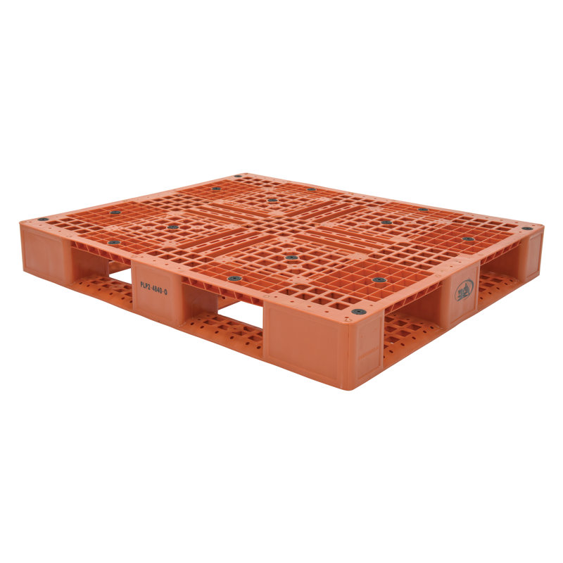 Green Plastic Pallet, 6" H x 47.37" W x 39.5" D, Orange
