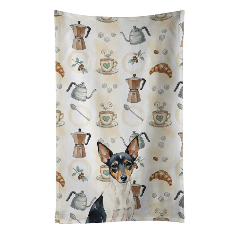 Serviette de cuisine Coffee Bar, Fox-terrier jouet