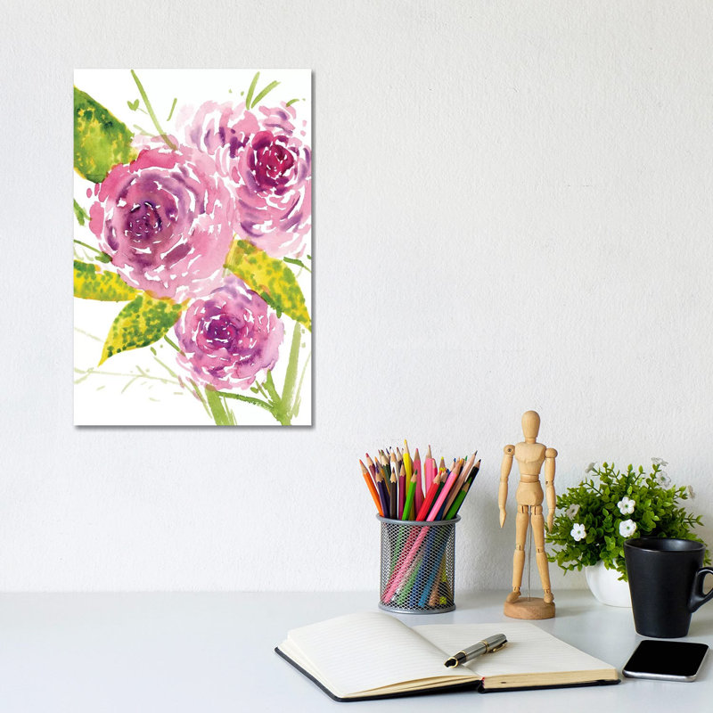 Bouquet Rose I by Melissa Wang - Wrapped Canvas Gallery-Wrapped Canvas Giclée, 30.48cm H x 20.32cm W