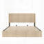 Large Concave-Structured Undulating Storage Bed Frame with Lifting Function, Wooden Platform for Quiet and Efficient Space Utilization