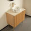 Meuble-lavabo simple avec plateau en pierre frittée