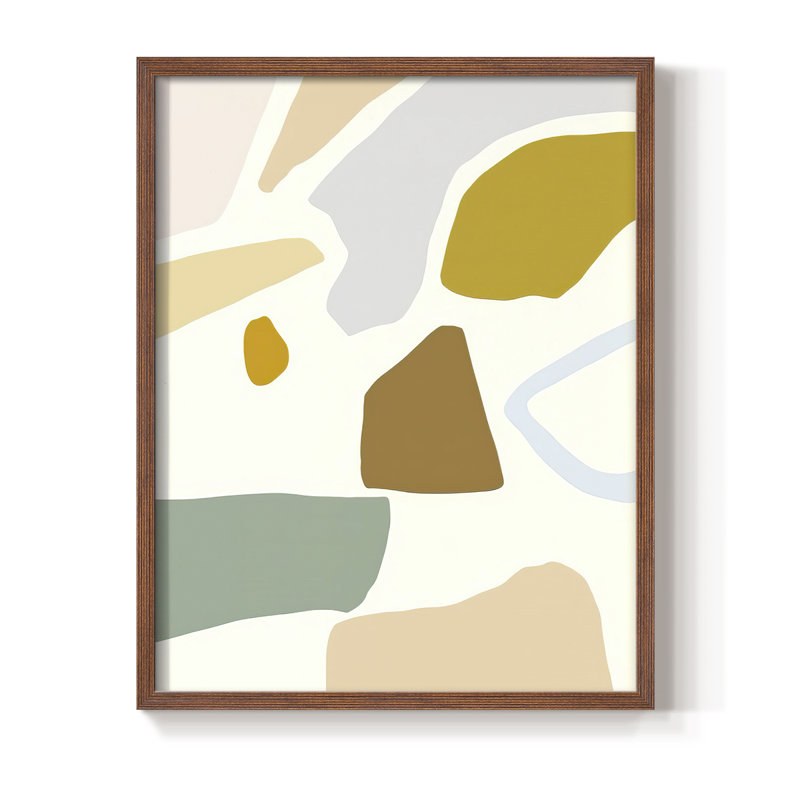 «Pastel Splotches II», reproduction encadrée - bois massif, Brun, H 28 po x l 22 po