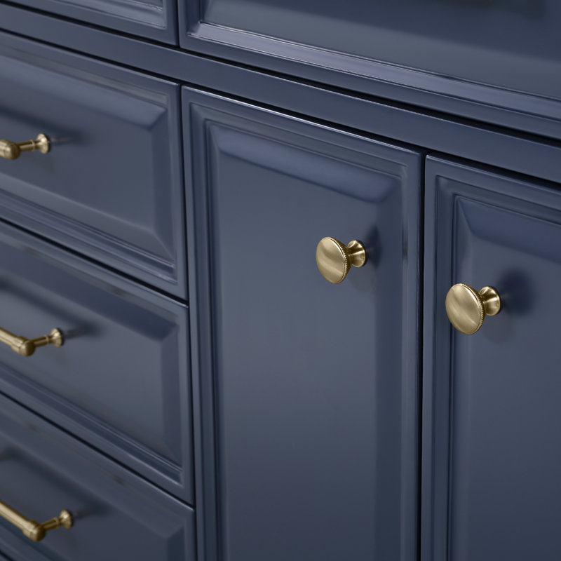 Palace 72'' W Double Vanity, Monarch Blue, Satin Brass