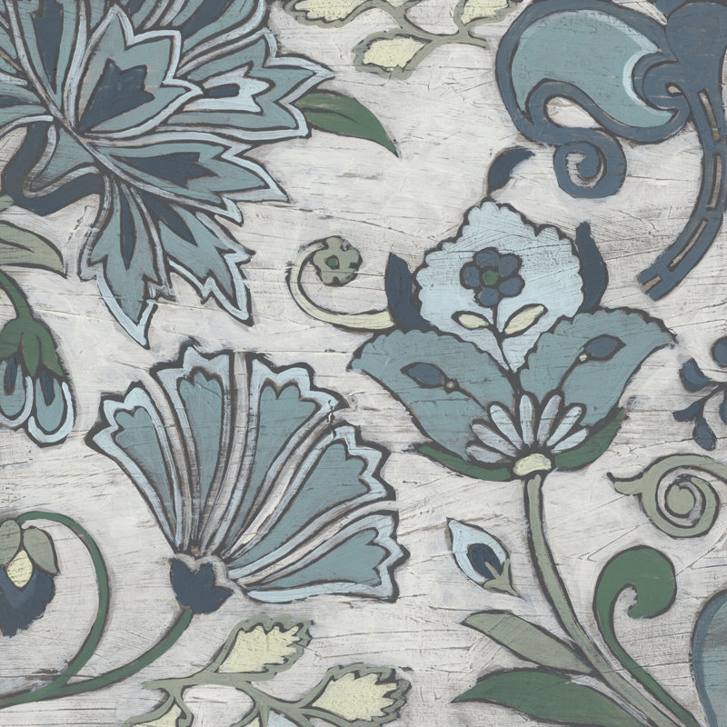 Blue Garden Chintz I, H 12 po x l 12 po