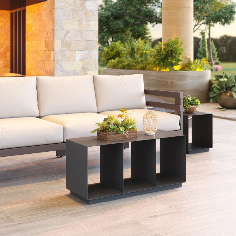 Table basse Kokos gris anthracite