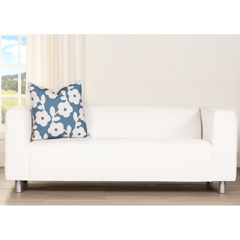 Coussin décoratif Mod Bloom, Blue, 26 po x 26 po carré, Polyfill