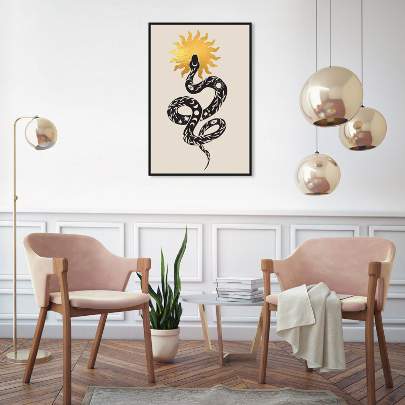 «Apollo's Snake», impression sur toile encadrée, H 20 po x l 30 po, Cadre noir