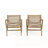 Outdoor Patio Modern Farmhouse Chair Set of 2