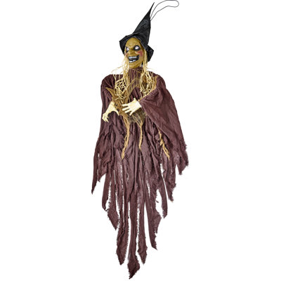 Giant 84" Animated Halloween Hanging Shaking Witch