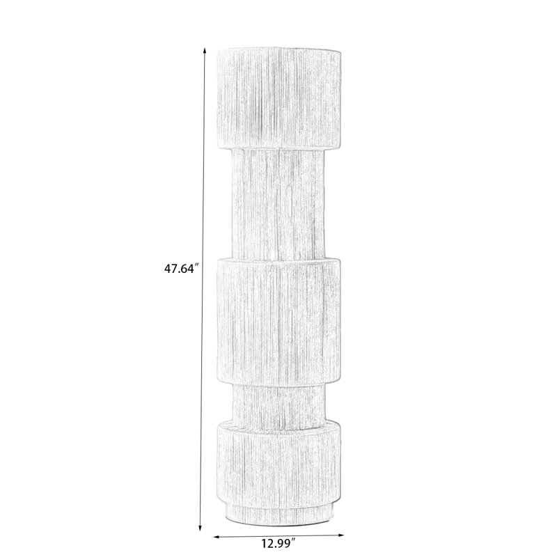 Flaxen Iron + Wild vetch Free form Floor Lamps, Flaxen