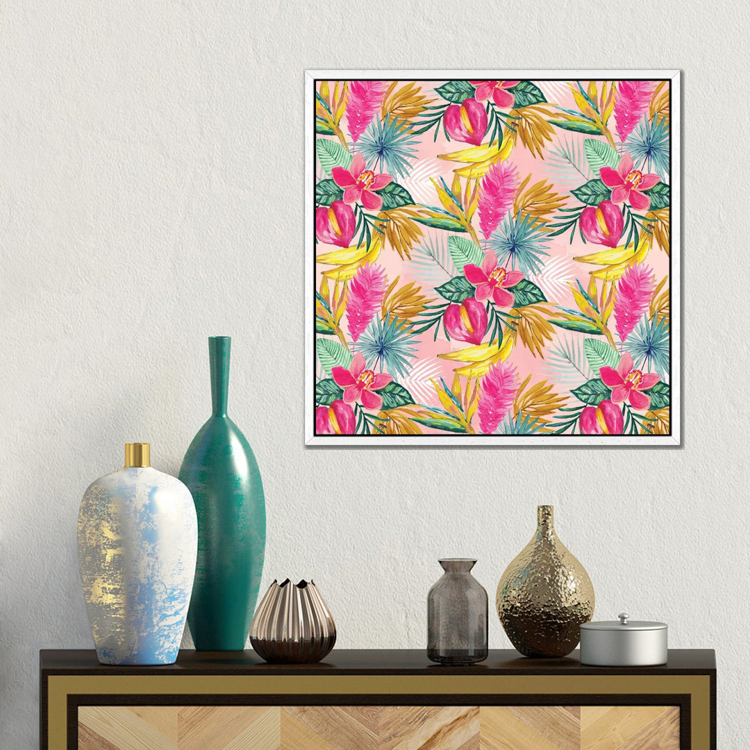 Tropical Pink von Sara Berrenson - Galerie-verpackte Leinwand Giclée auf Leinwand