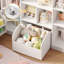 Bibliothèque pour enfants en forme de maison de 109 cm (42,9 po) avec toit rose ondulé