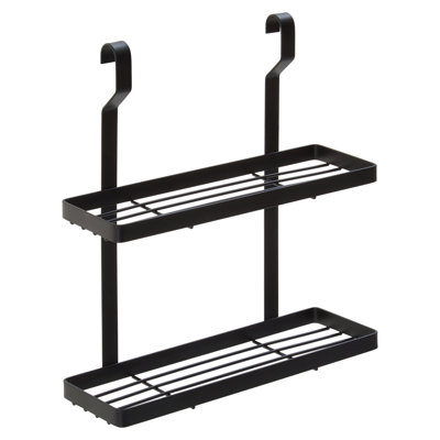 Sorello Two Tier Matt Black Hanging Storage Shelf Unit