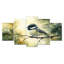 Chickadee Bird In The Autumn Pines II - Art mural oiseau - ensemble d'art mural moderne