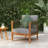 Acacia Wood Outdoor Club Chair With Handwoven Rope Accents & Curved Backrest - Water-Resistant Boho Patio Lounge Chair With Removable Cushions For Porch, Garden-517139992-512116300