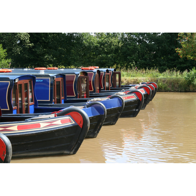 Canal Boats Fleet by Kopite - Wrapped Canvas Print, 81.28cm H x 121.92cm W