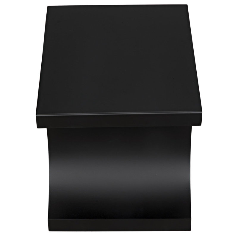 Alec Geometric Black Metal Industrial Side Table