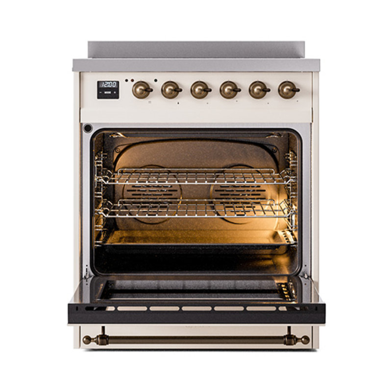 ILVE Nostalgie II Noblesse 30 in Induction Range, Antique White/Bronze