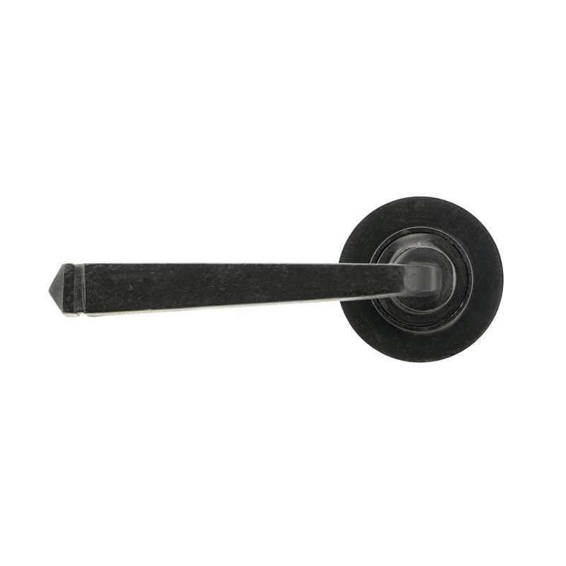 Avon Round Lever on Rose Set (Plain), External Beeswax