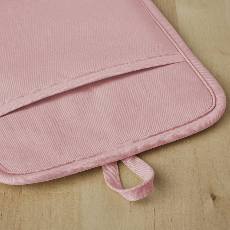 KitchenAid Ribbed Soft Silicone Potholder, Dried Rose