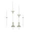 Ensemble de chandelles de table en acier inoxydable 2 pièces