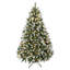 Sapin de Noël artificiel de 1,80 m (6 pi) préilluminé, branches à pointes blanches, lumières DEL bicolores et télécommande