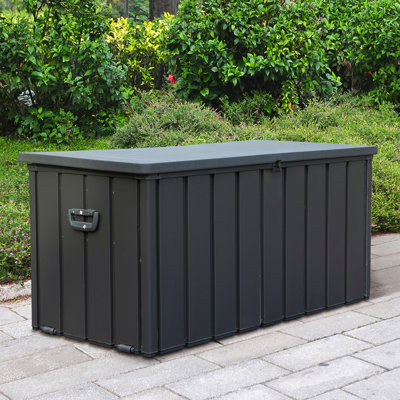 Bella Depot Water Resistant Metal Lockable Deck Box in Gray by Bella Depot