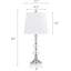 Ensemble de lampes de table transparentes 26 po Cecele