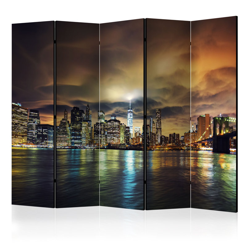 Chana Solid Wood Folding Room Divider, 5