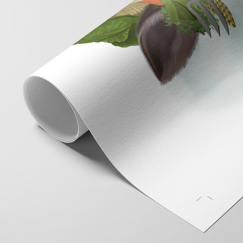 Chapeau de lapin carotte - impression sur toile seulement - NON-CADRE, H 12 po x l 8 po
