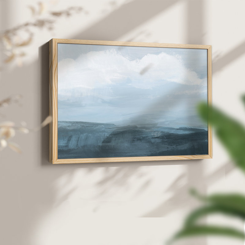 Azure Rising II - reproduction encadrée - réversible, Naturel, H 11 po x l 14 po