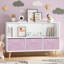 Bibliothèque avec tiroirs en tissu pliables, présentoir à livres, armoire de rangement pour jouets-1408588392