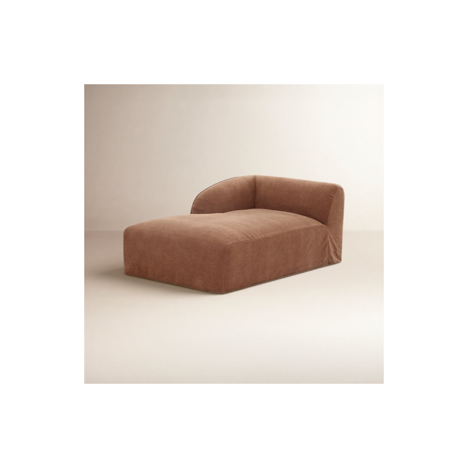 Wilde Left Arm Facing Chaise,  Latte Loft Canvas 