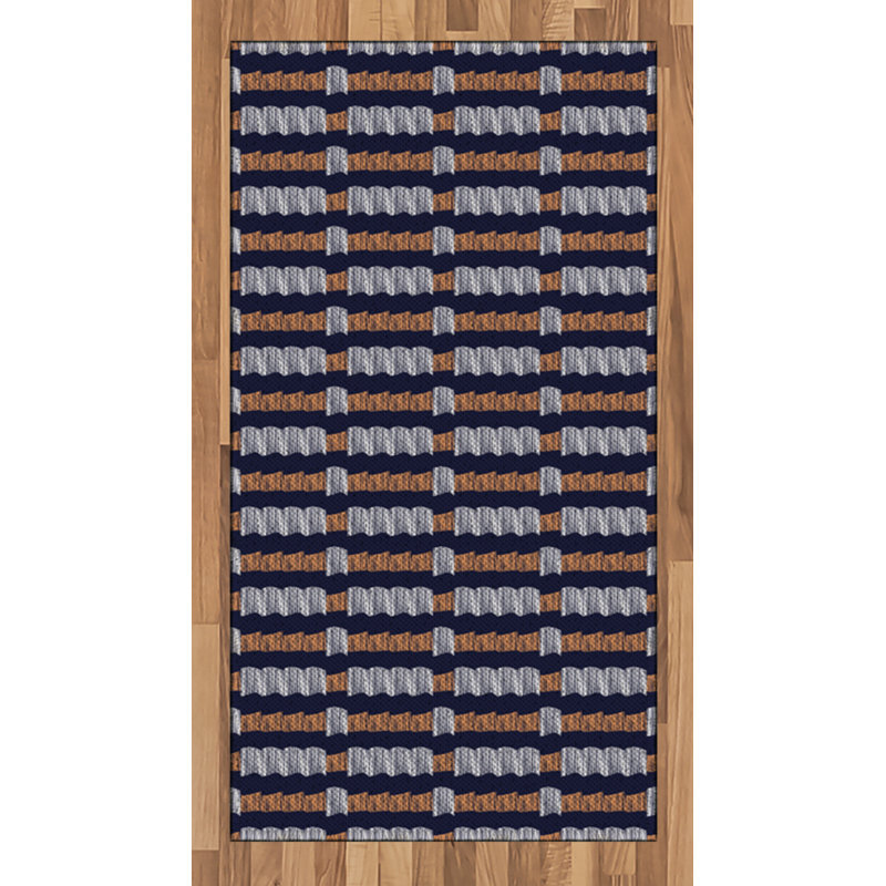 Ethnic High Density Long Fiber Poly Threads Decorative Area Rug Carpet, Rectangle 2'7" x 5'