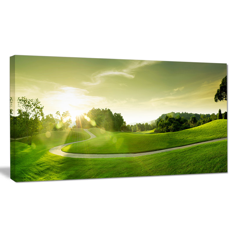 " Beautiful Green Valley Panorama ", 16" H x 32" W x 1" D