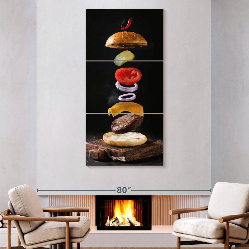 Burger, 80" H x 39" W