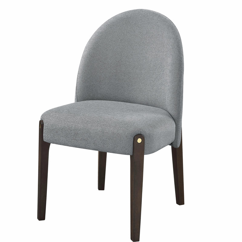 Table de salle à manger et chaise en tissu Clayten Gray, Gris