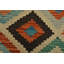 Tapis unique vert / bleu / orange de 6 pi 9 po x 9 pi 10 po