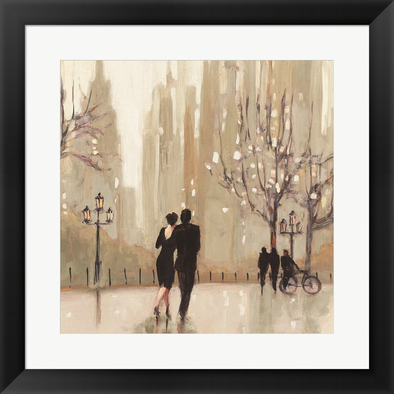 «An Evening Out Neutral Square» par Julia Purinton, art mural encadré